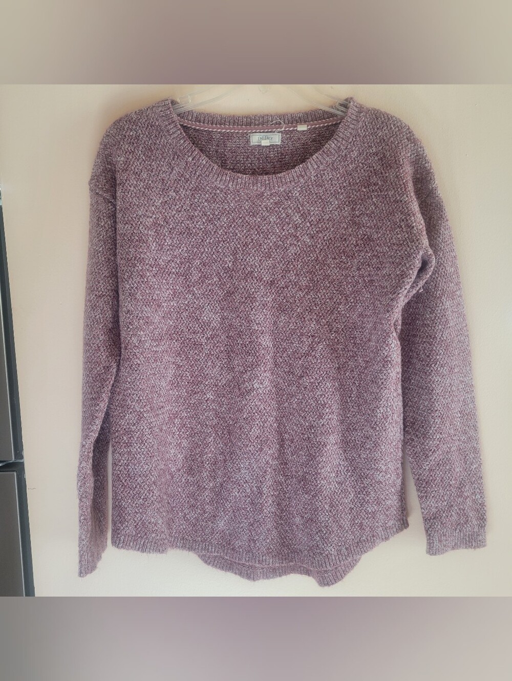 Fatface Purple Knit Crewneck Sweater